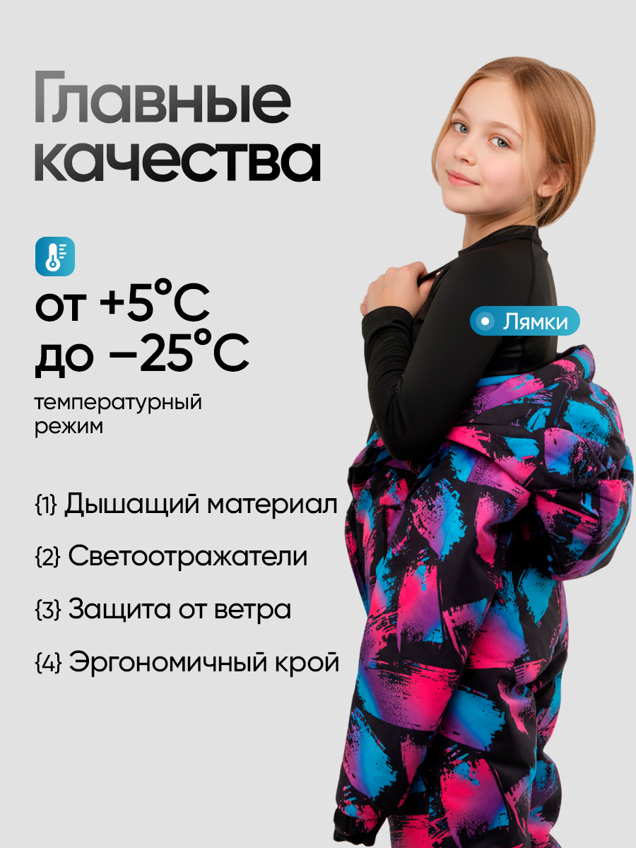 Комбинезон Saimaa GLO-10 черно-фиолетовый - фото 3