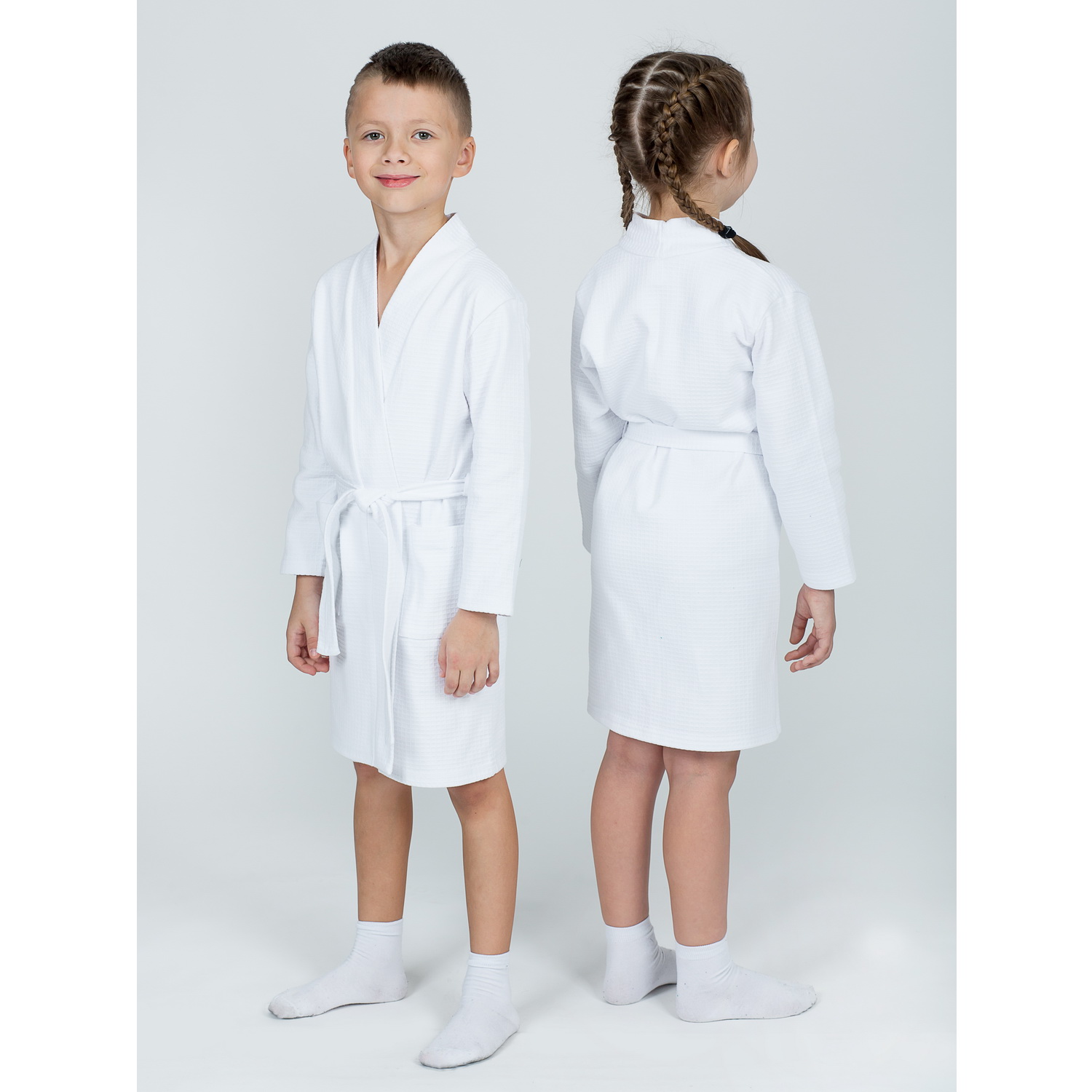 Халат KiMMi co К-1408913 белый - фото 4