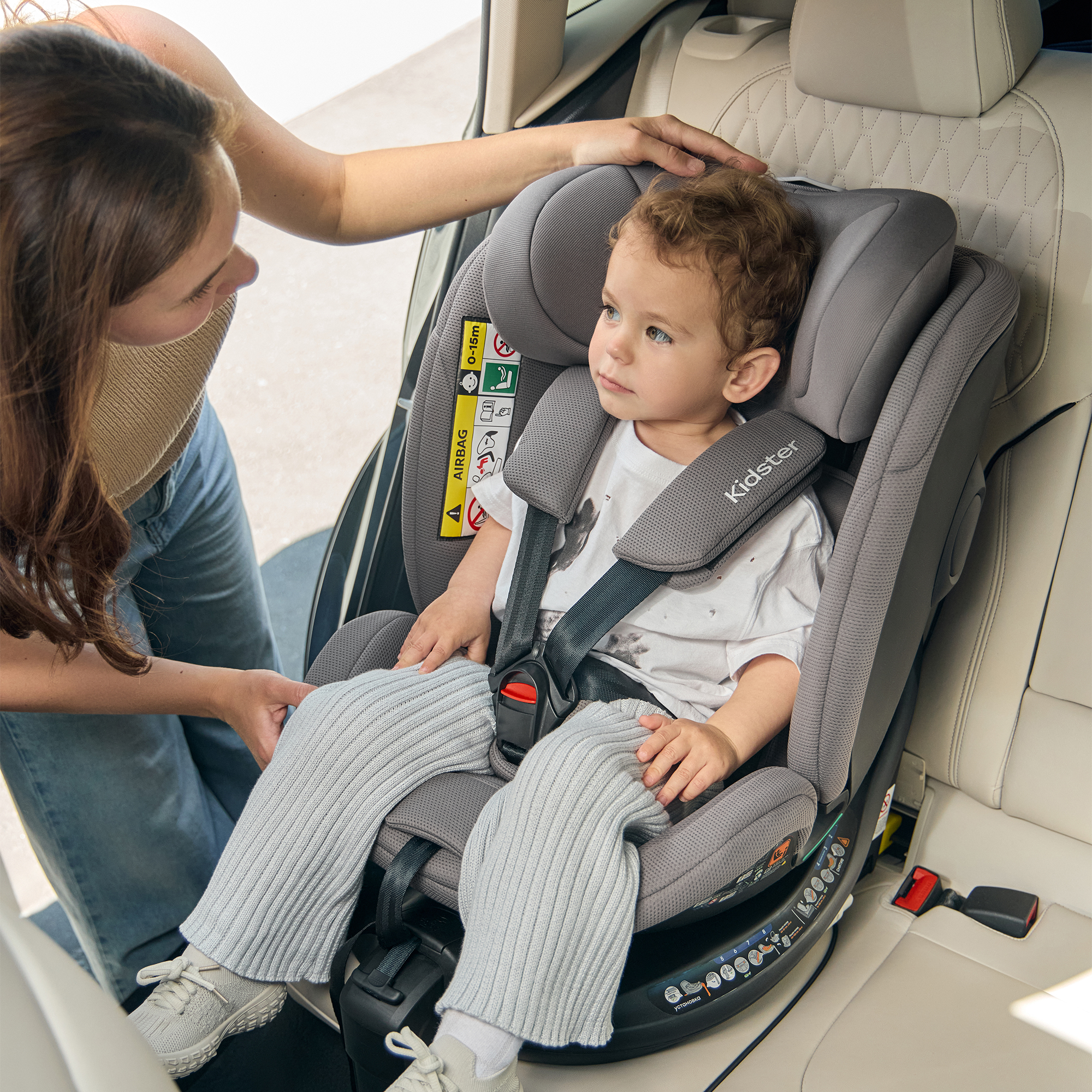 Автокресло Happy Baby kidster Isofix 0+/1/2/3 (0-36 кг) серый - фото 20