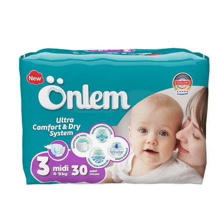Подгузники Onlem для новорожденных 3 (4-9 кг) 30 шт.