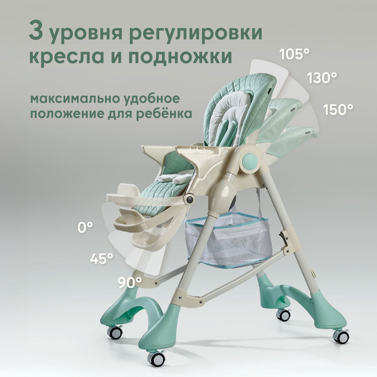 Стульчик для кормления Nuovita Elegante голубой - фото 3