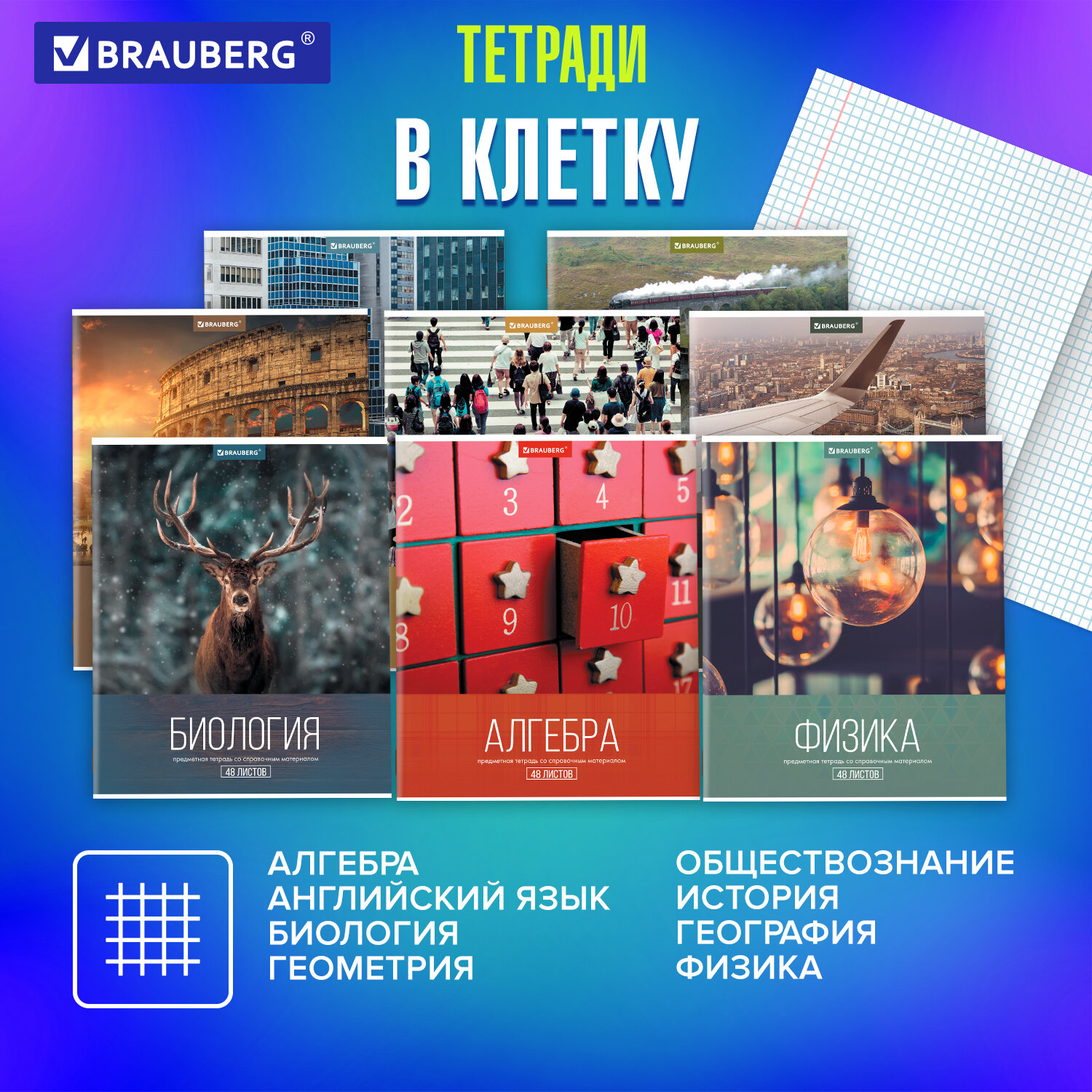 Тетрадь Brauberg 48 лист. 10 шт. - фото 2