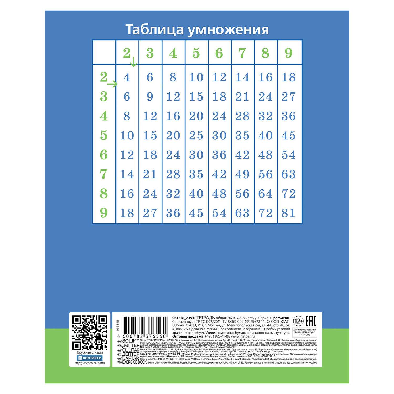 Тетрадь Hatber клетка 12 лист. - фото 7