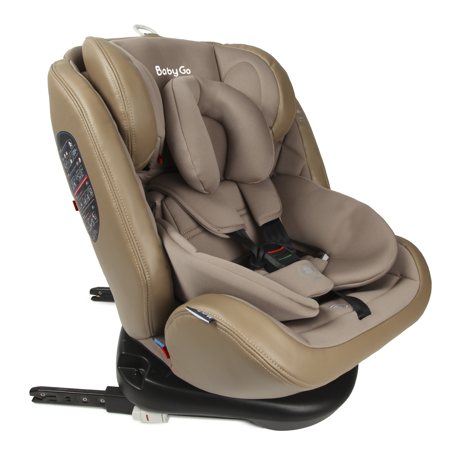 Автокресло BabyGo Multi-Stage New Isofix 0+/1/2/3 (0-36 кг) бежевый - фото 14