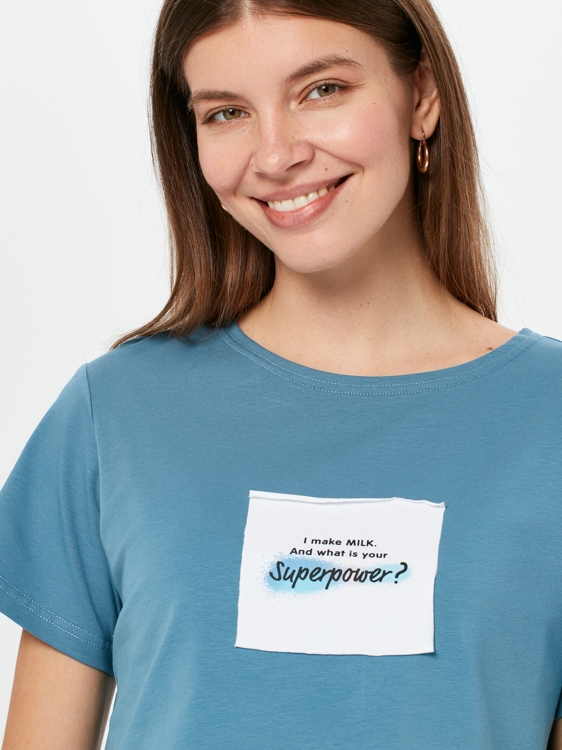 Футболка для беременных и кормящих Proud Mom ФСУП-0300-индиго - фото 3