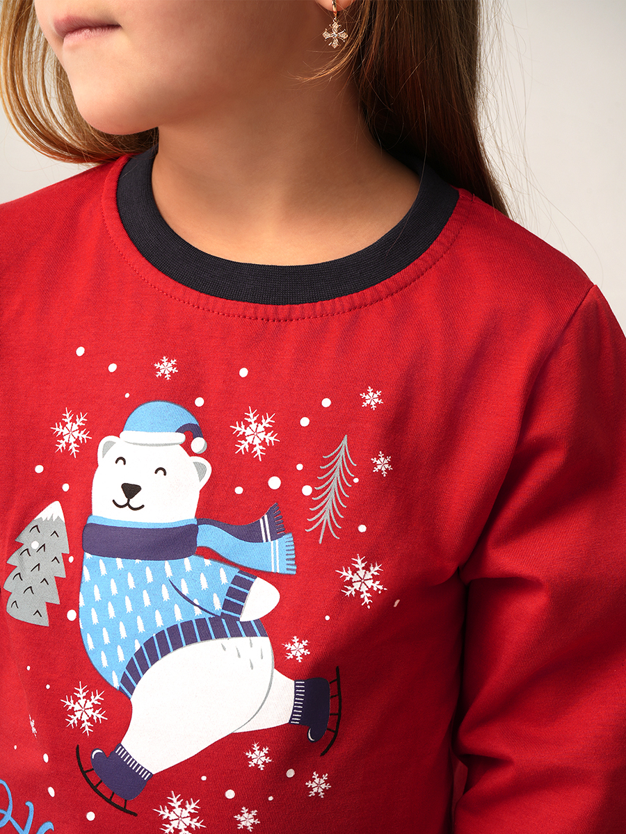 Пижама HappyFox HF00101красный.медведь - фото 4