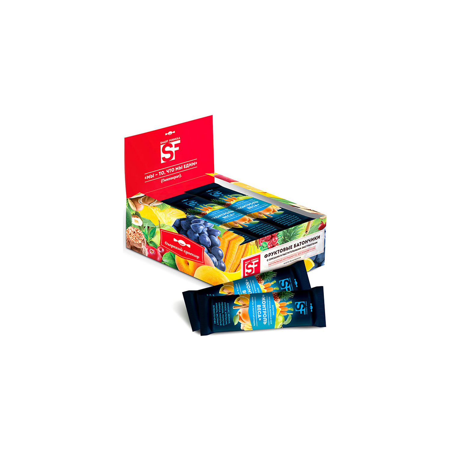 Батончик Smart Formula фруктовый Контроль веса 18 штук по 40 грамм - фото 1