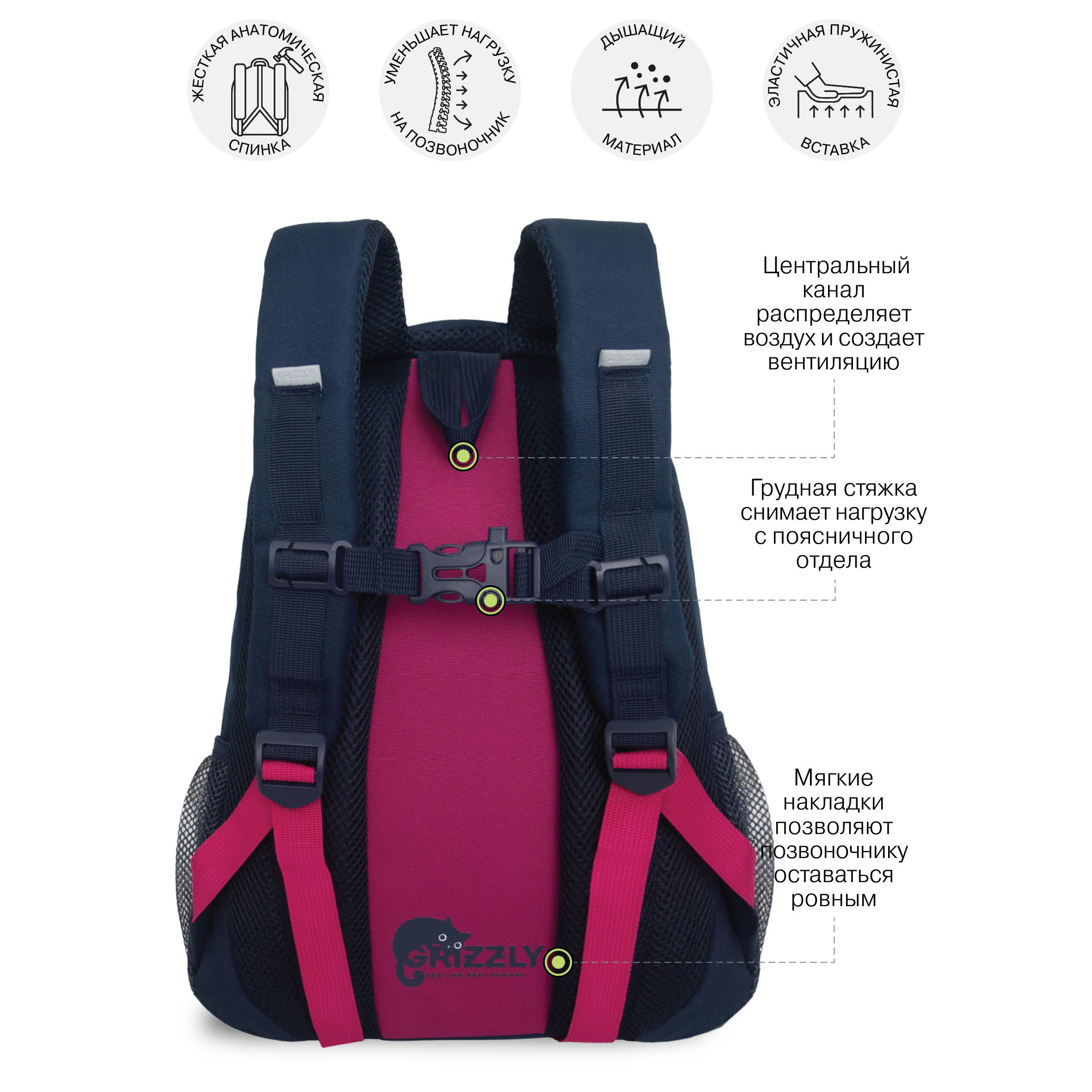 Рюкзак Grizzly для девочки - фото 8