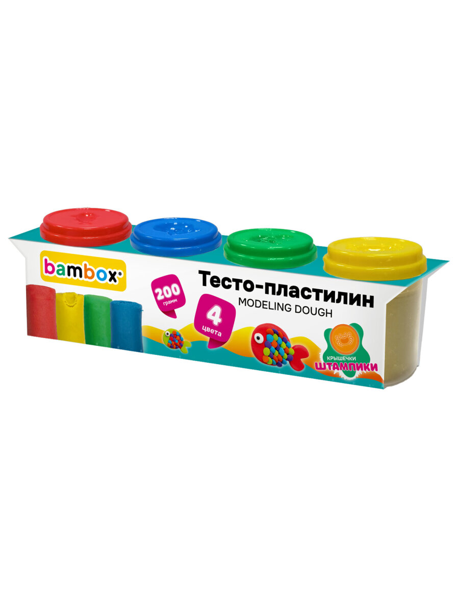 Тесто для лепки BAMBOX 4 цв. - фото 2