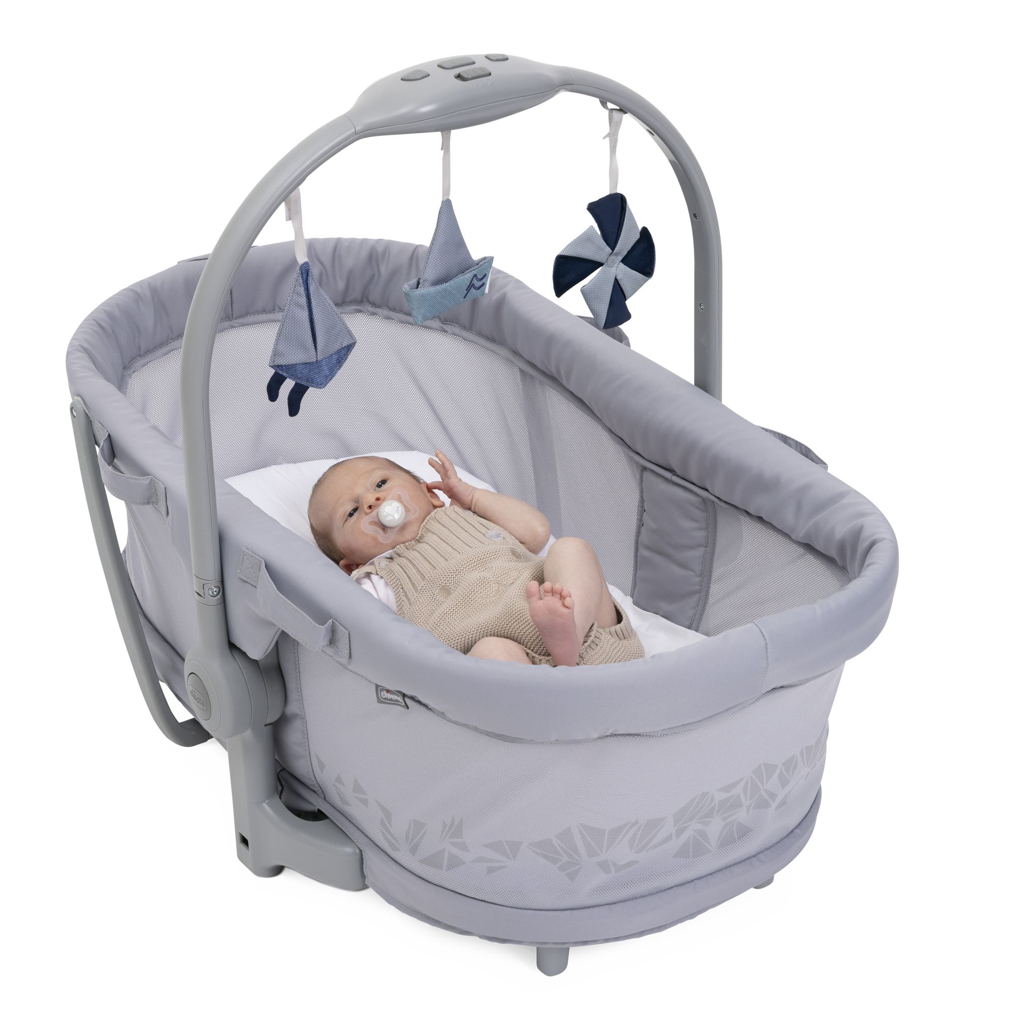 Детская кроватка Chicco Baby Hug Pro 5в1 c рождения до 3 лет Earl Grey овальная, без маятника - фото 10