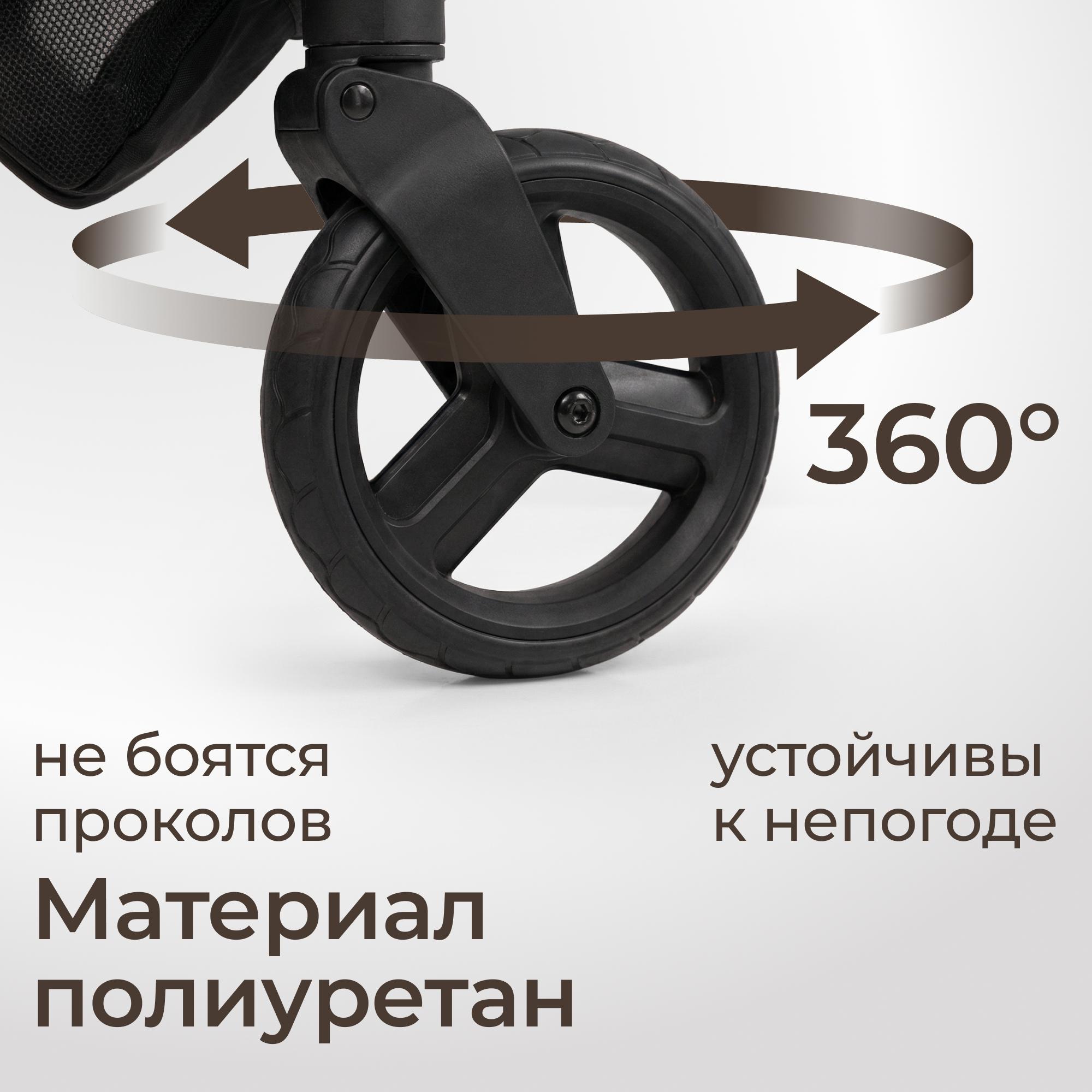 Коляска прогулочная UNIX Kids Vento с нагрузкой до 22 кг серый - фото 5
