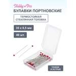 Булавки Hobby Pro стальные для шитья и рукоделия со стеклянными головками 40 шт