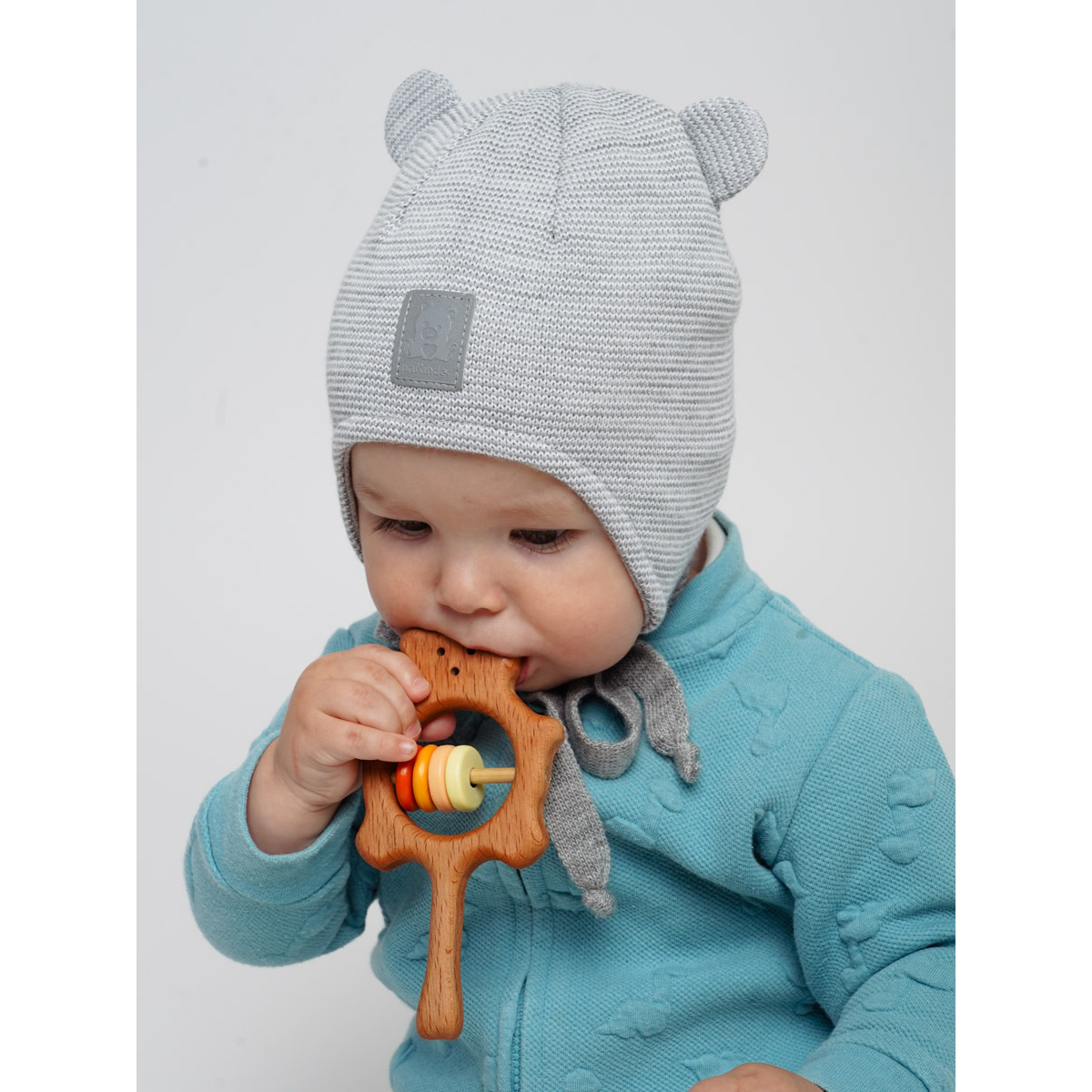 Шапка ПриКиндер D2-1890 Цвет: Серый/белый - фото 10