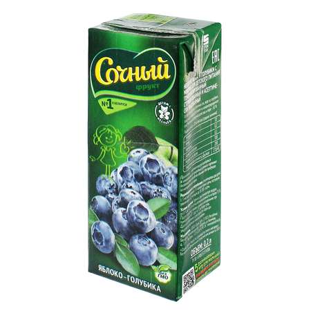 Нектар Сочный фрукт Яблоко-Голубика с 5 мес 0.2 л