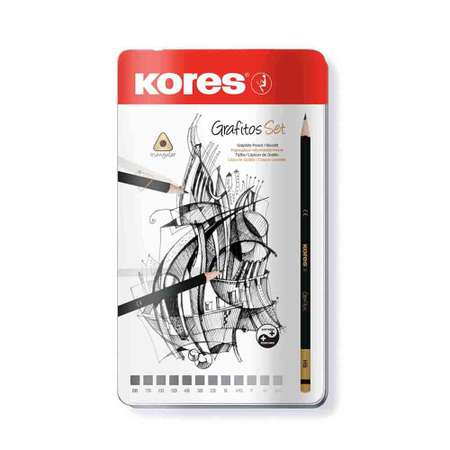 Карандаши чернографитные Kores 12 шт.