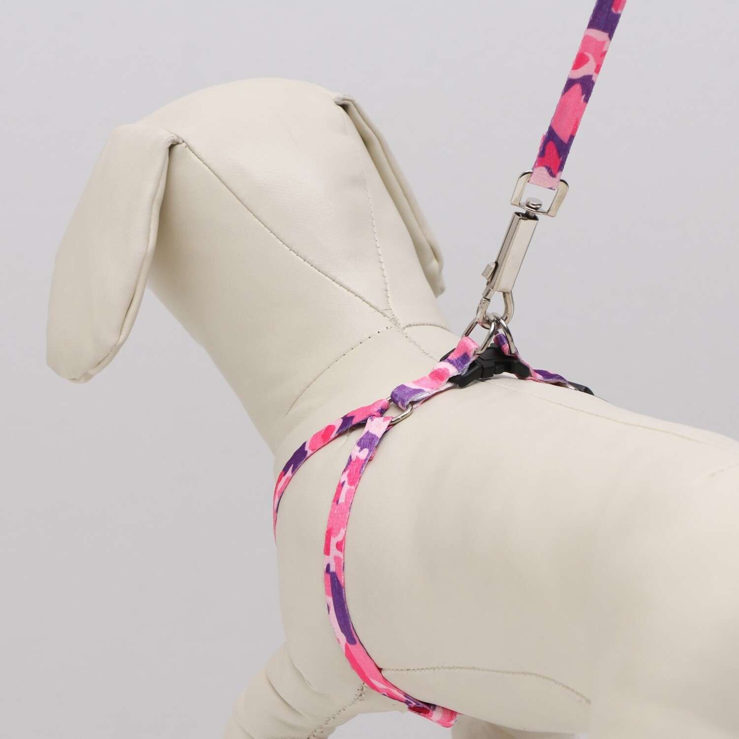 Комплект для собак Пижон шлейка 21-35см+поводок 120см в ассортименте - фото 7