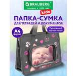 Папка для тетрадей Brauberg кот-мурлыка А4