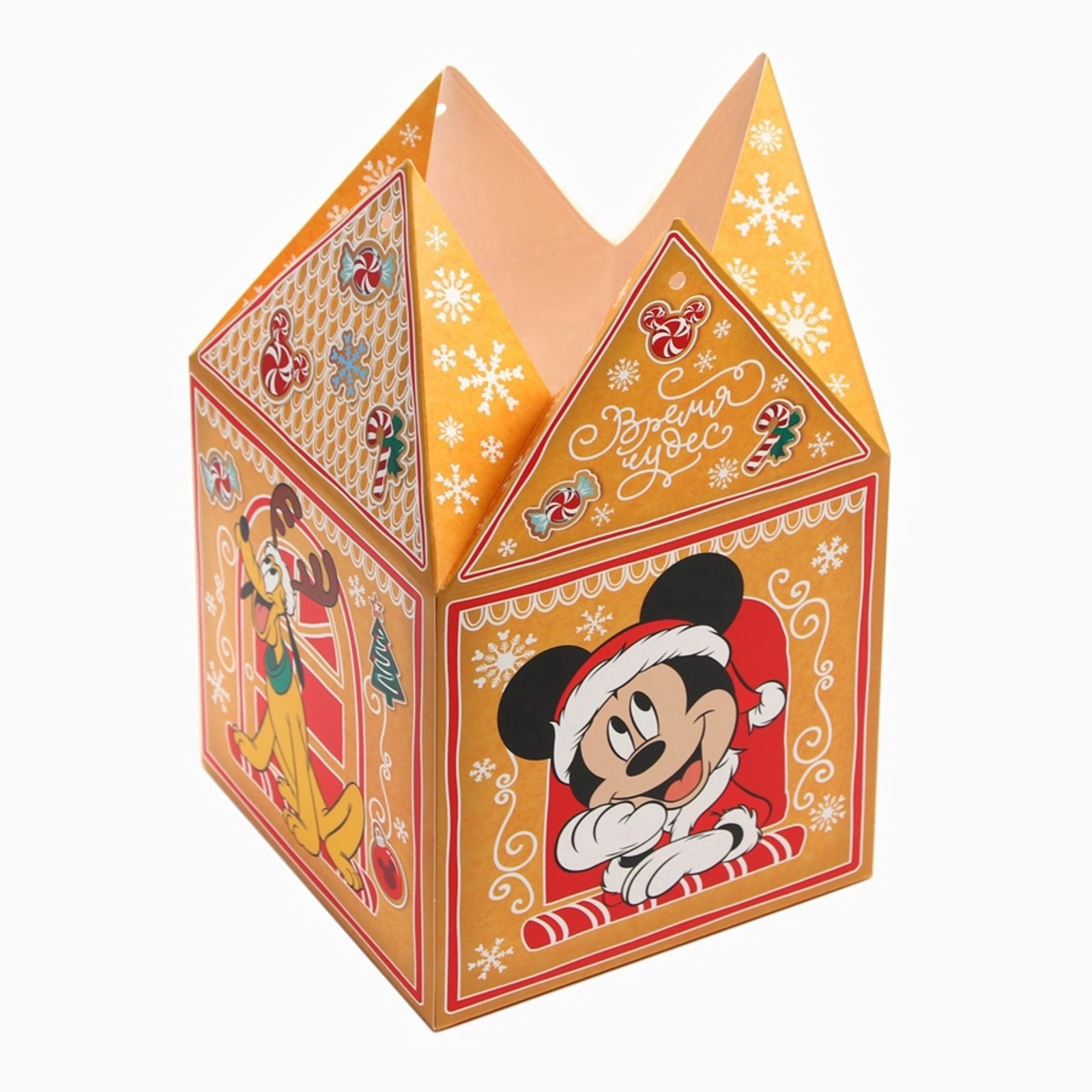 Коробка складная, новогодняя Disney "Мечты сбываются в Новом году", 15 х 25 х 15 см - фото 4