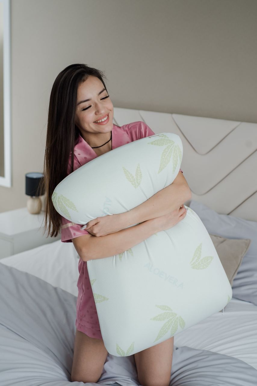 Анатомическая подушка Asvetida Aloe 50*70c эффектом памяти Memory Foam - фото 11