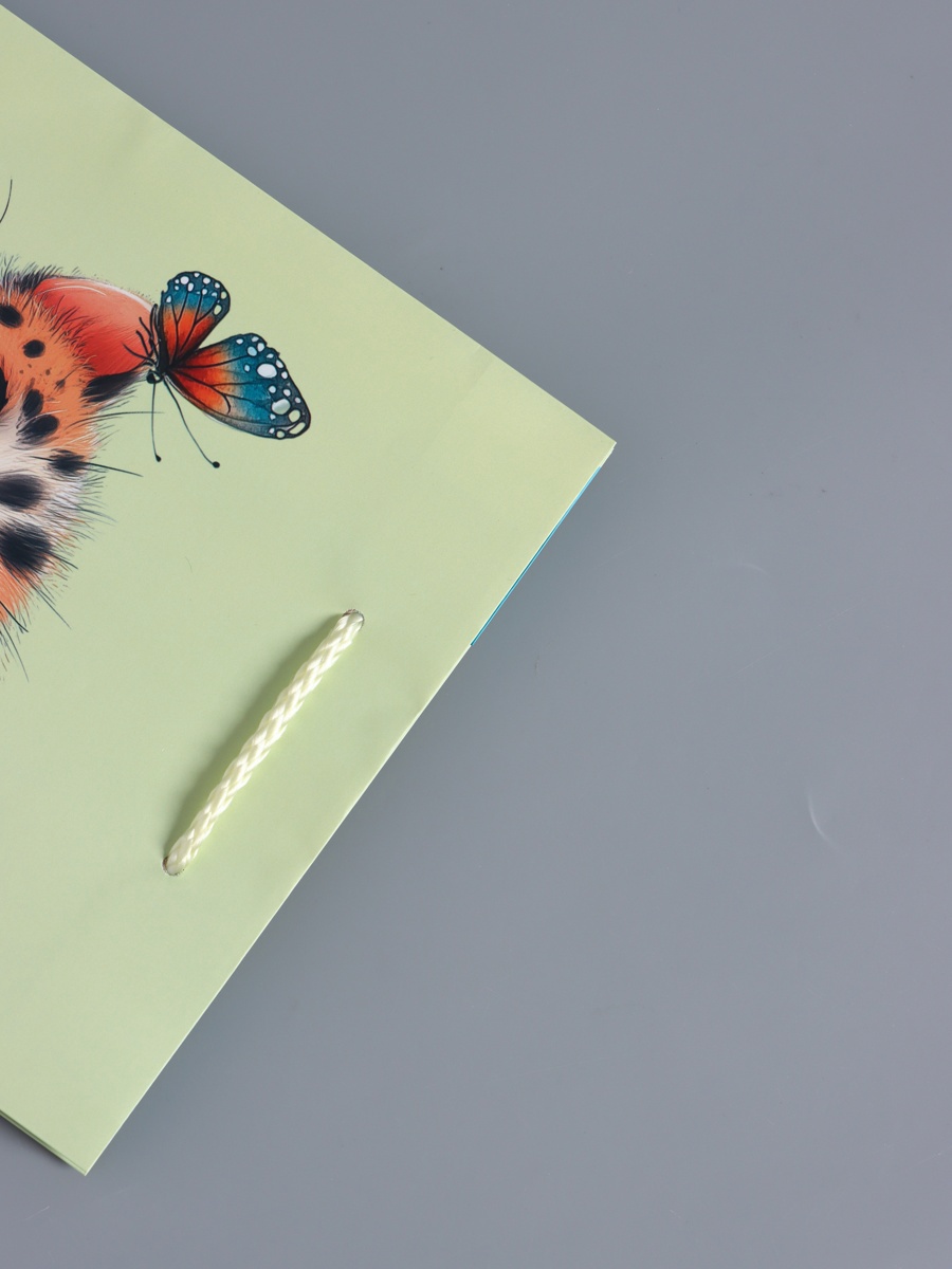 Пакет подарочный Арт и Дизайн Маленький котенок мятный - голубой 18×22.3×10 см - фото 6