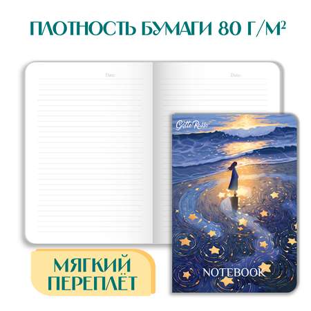 Блокнот Проф-Пресс в линию А5. 4шт Звёздный 40 лист.
