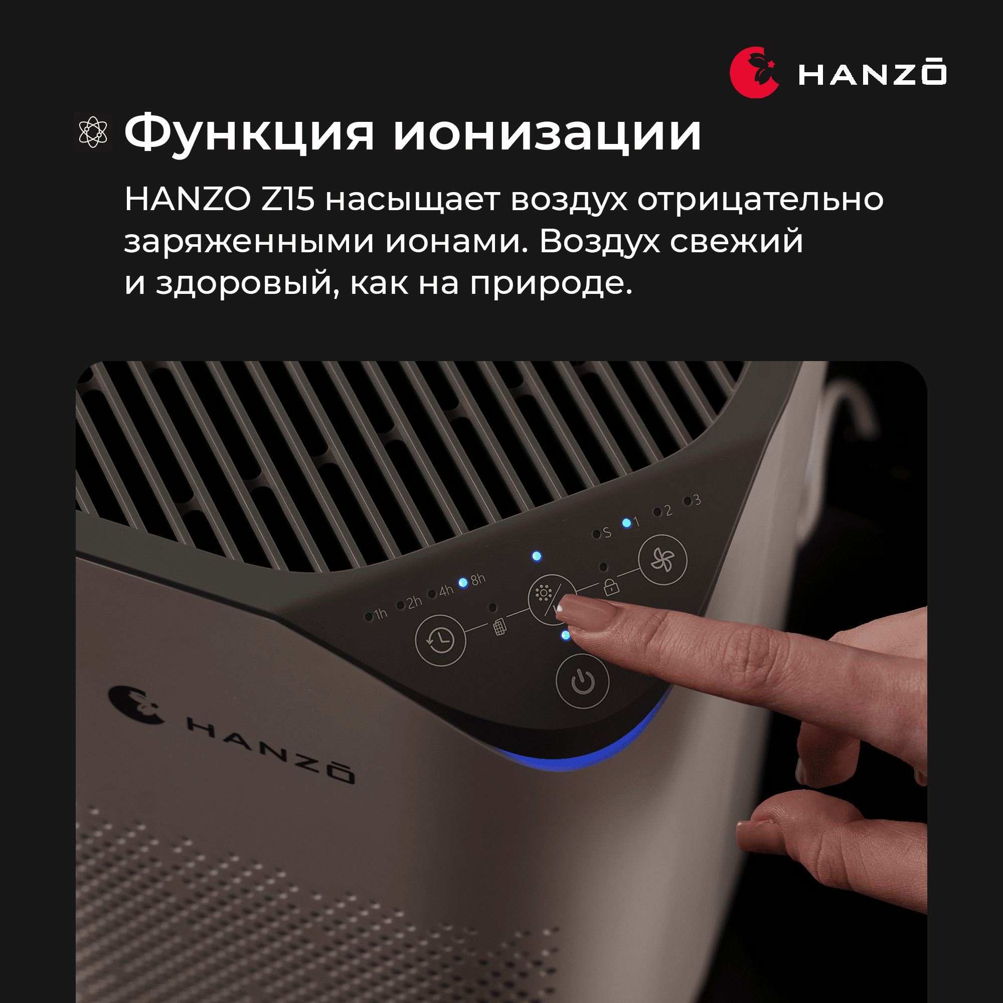Очиститель воздуха с увлажнителем HANZO Hanzo Z15 - фото 10