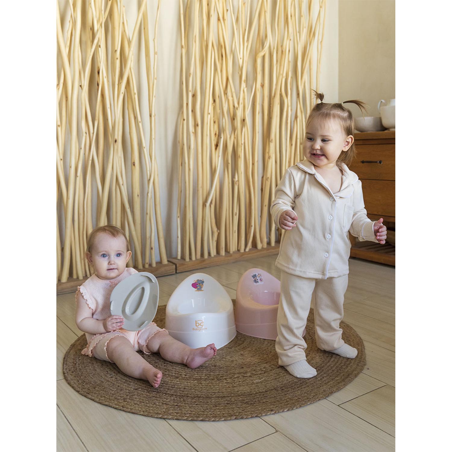 Горшок детский BabyCare Teddy белый-серый - фото 11
