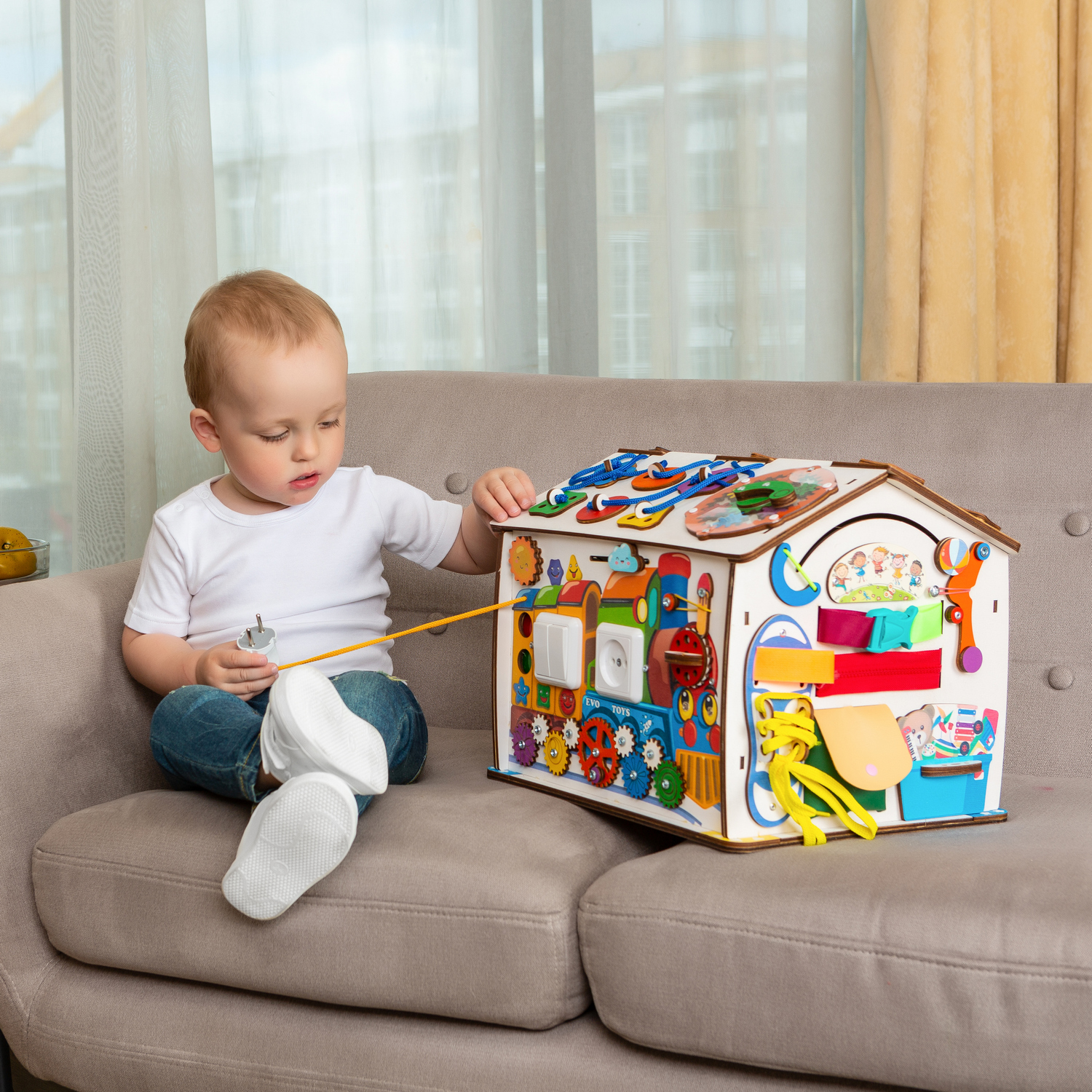 Игрушка Evotoys бизиборд Смайлики - фото 20
