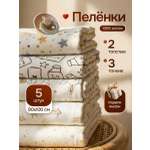 Пелёнка Тайсёнок 90х100 см 5 шт.