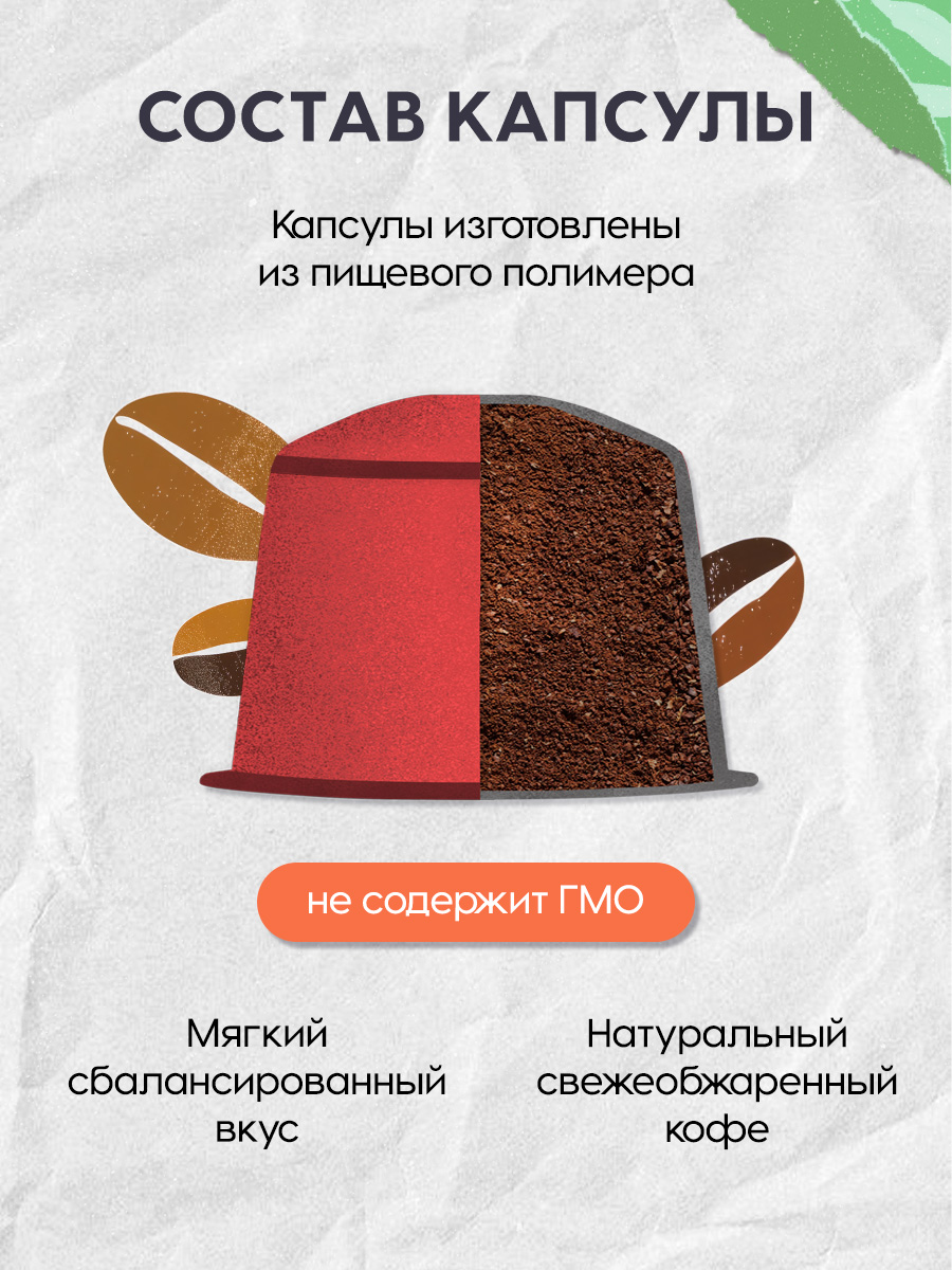 Кофе в капсулах HOME BARISTA Cafe au lait 48 шт. - фото 3