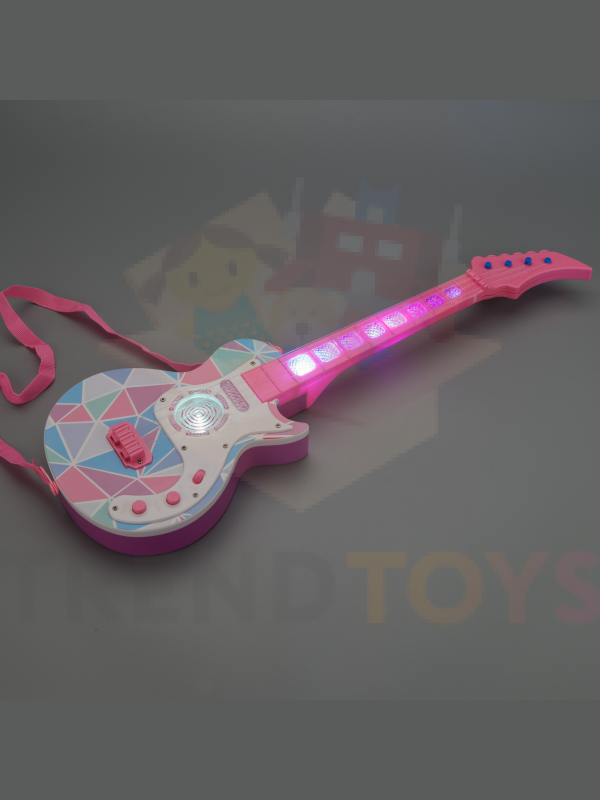 Игрушка музыкальная TrendToys детская розовая гитара - фото 10