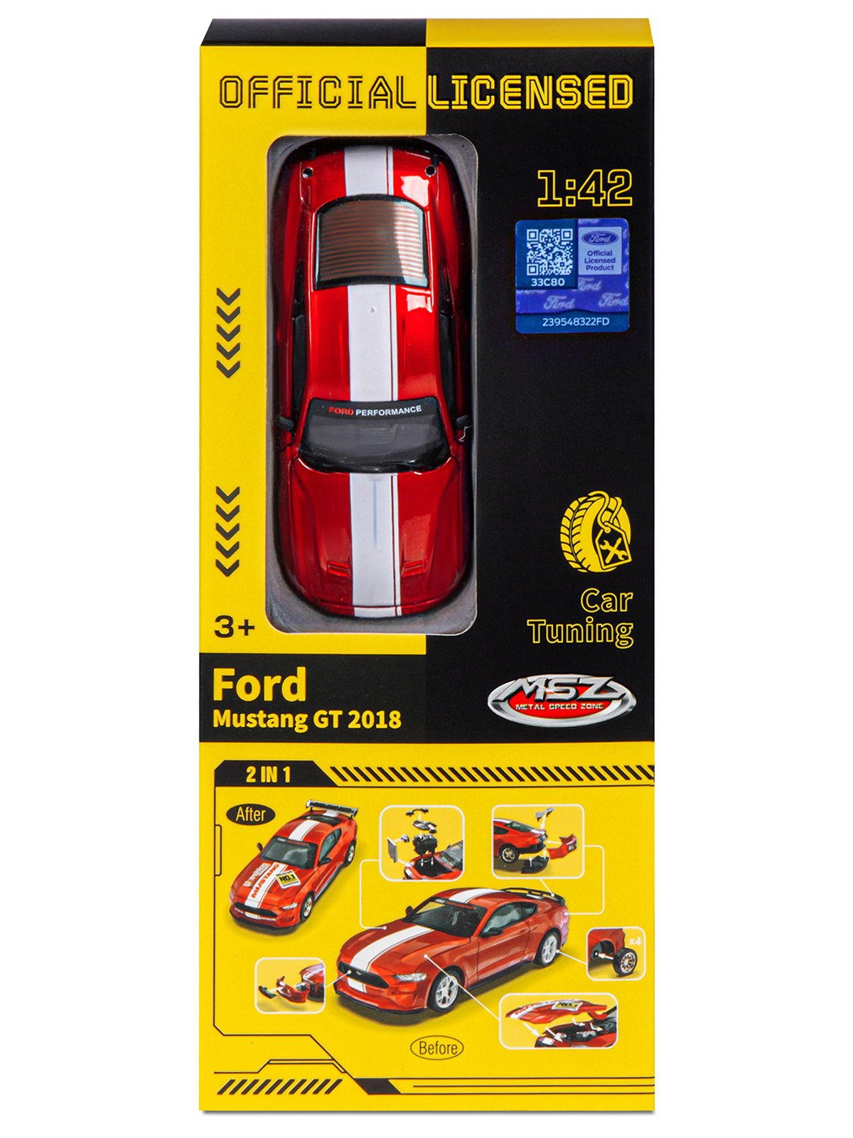 Автомобиль AUTODRIVE Ford Mustang Сборная модель 1:42 JB1251641 - фото 21