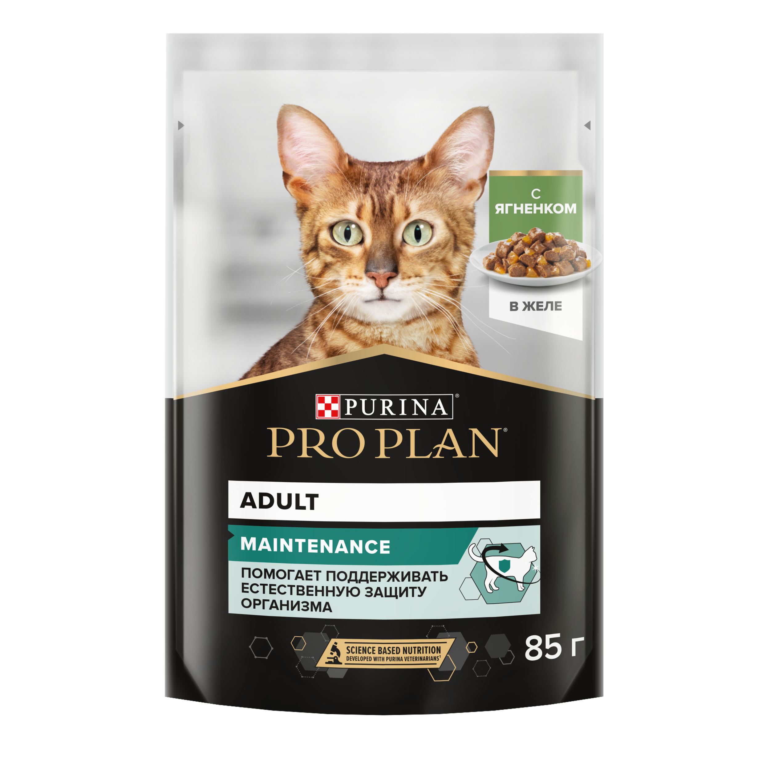 Корм влажный для кошек PRO PLAN MAINTENANCE 85г с ягненком в желе - фото 1