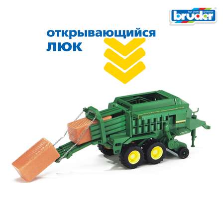 Прицеп Bruder John Deere для комбикормов 1:16