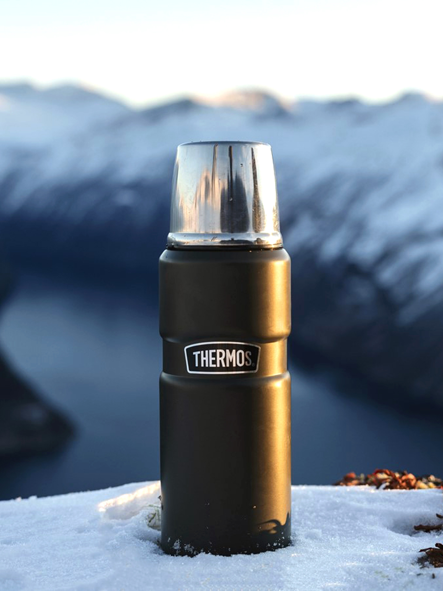 Термос для кофе чая 470 мл THERMOS KING-2000 хаки – нержавеющая сталь герметичный тепло/холод 12/24 часа - фото 12