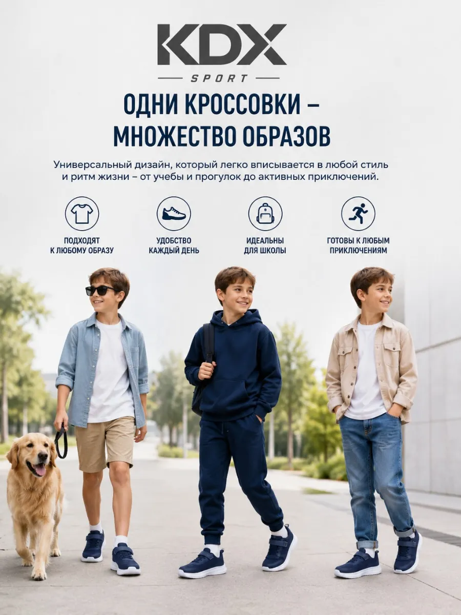 Кроссовки KDX KL-25 navy - фото 4