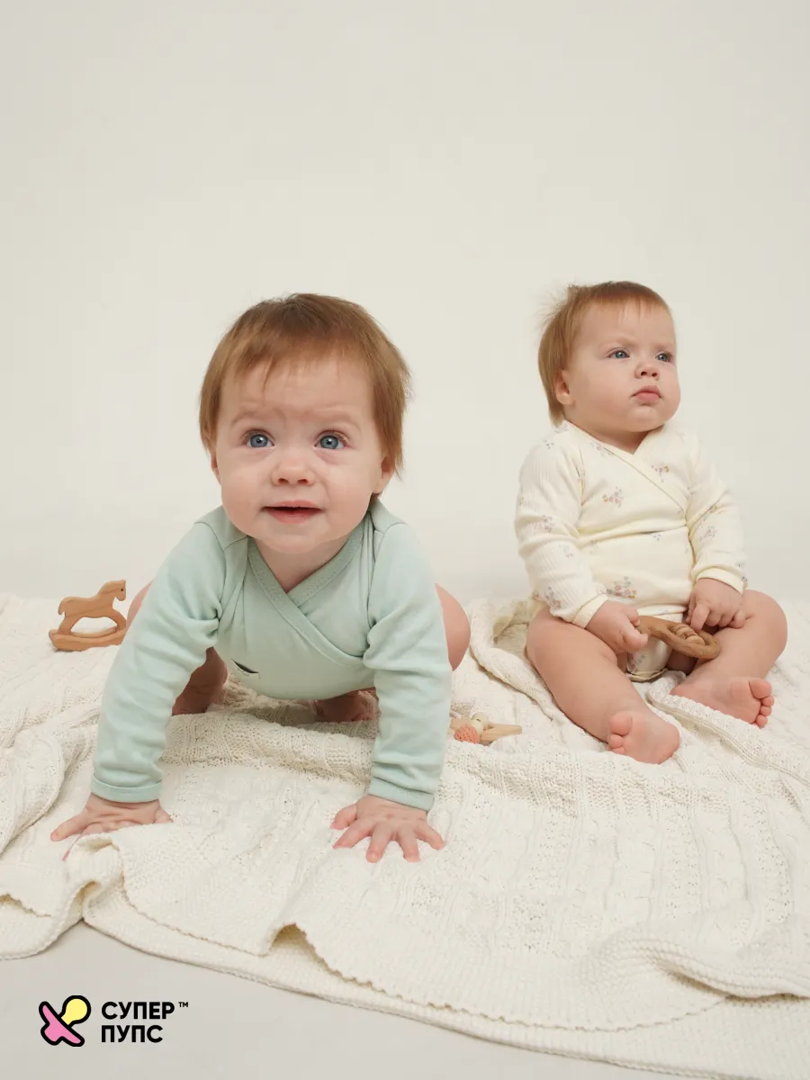 Боди 3 шт Супер Пупс нбр/3пр/бд/зап/зеленыецветочки - фото 22