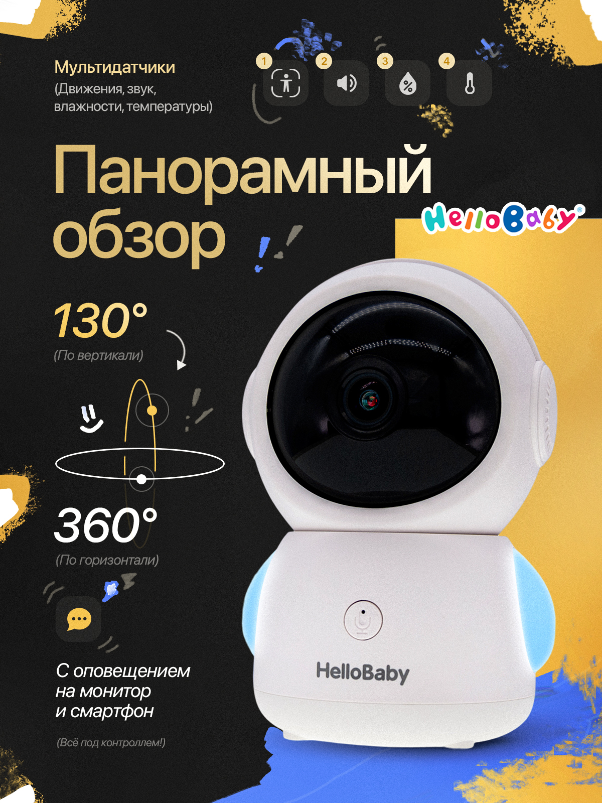 Видеоняня Hello Baby HB110C - фото 2