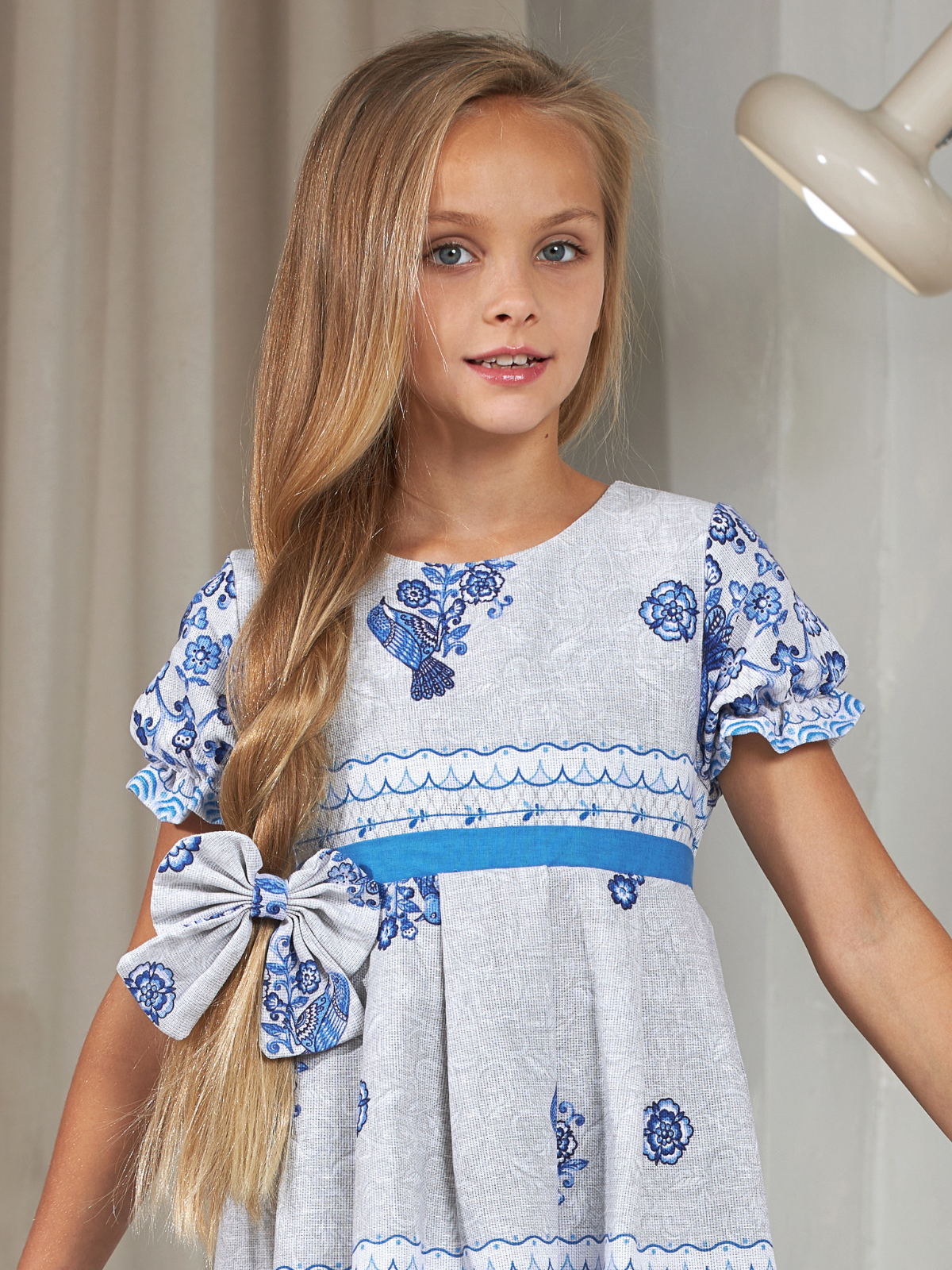 Платье MOUN платье_рогожка_р/ф_птички - фото 12