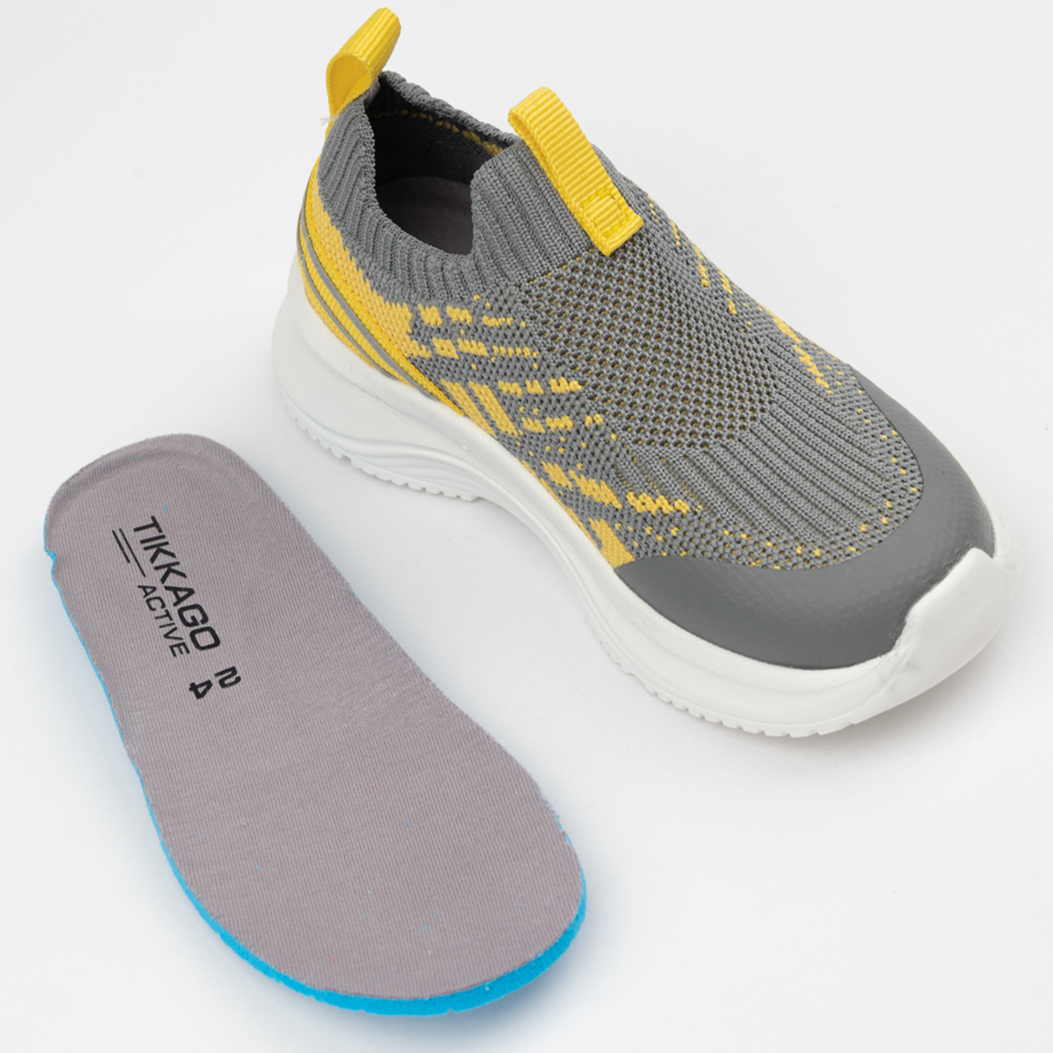 Кроссовки TikkaGo 8S02_59667_grey-yellow - фото 4