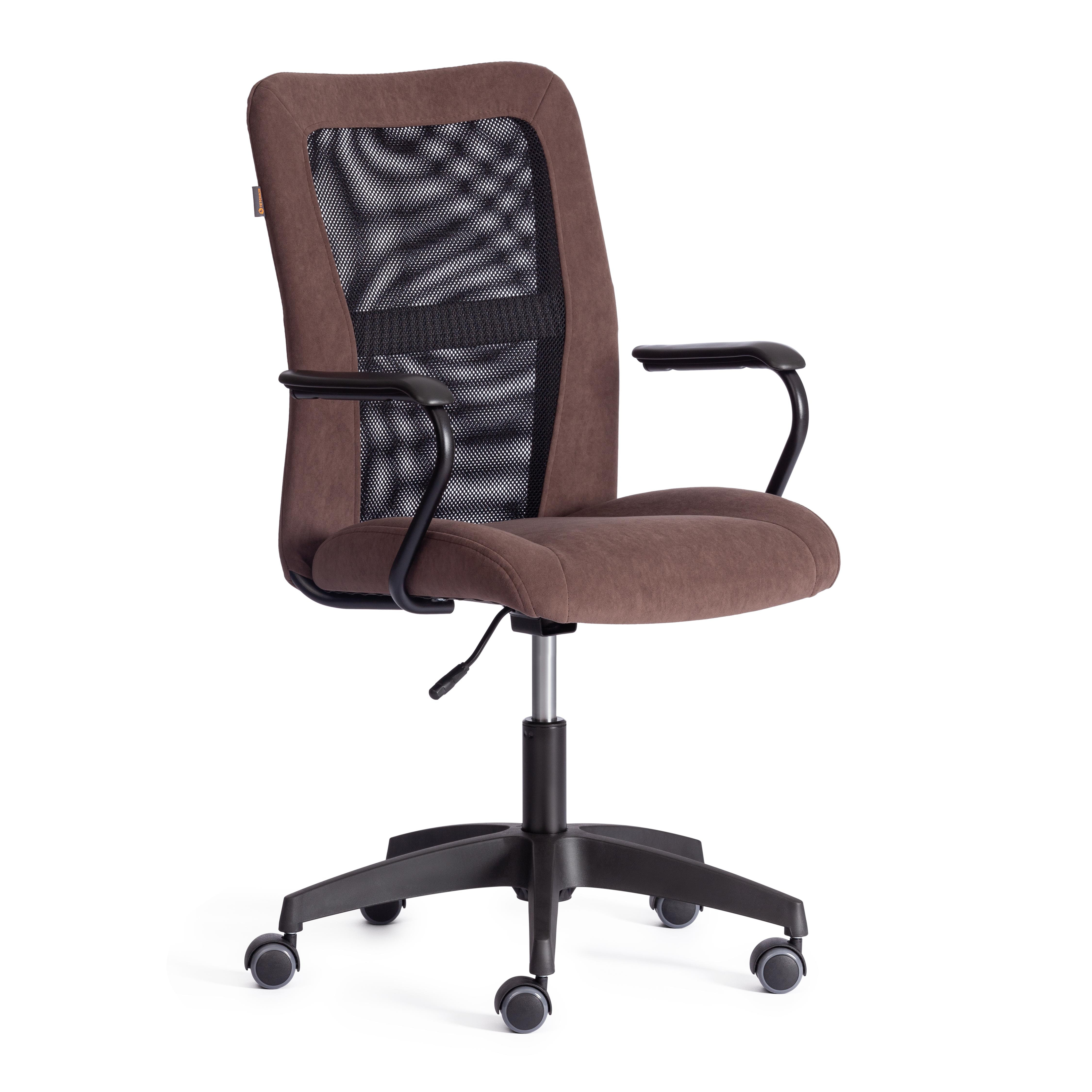 Компьютерное кресло TETCHAIR Стафф флок коричневый черный - фото 2