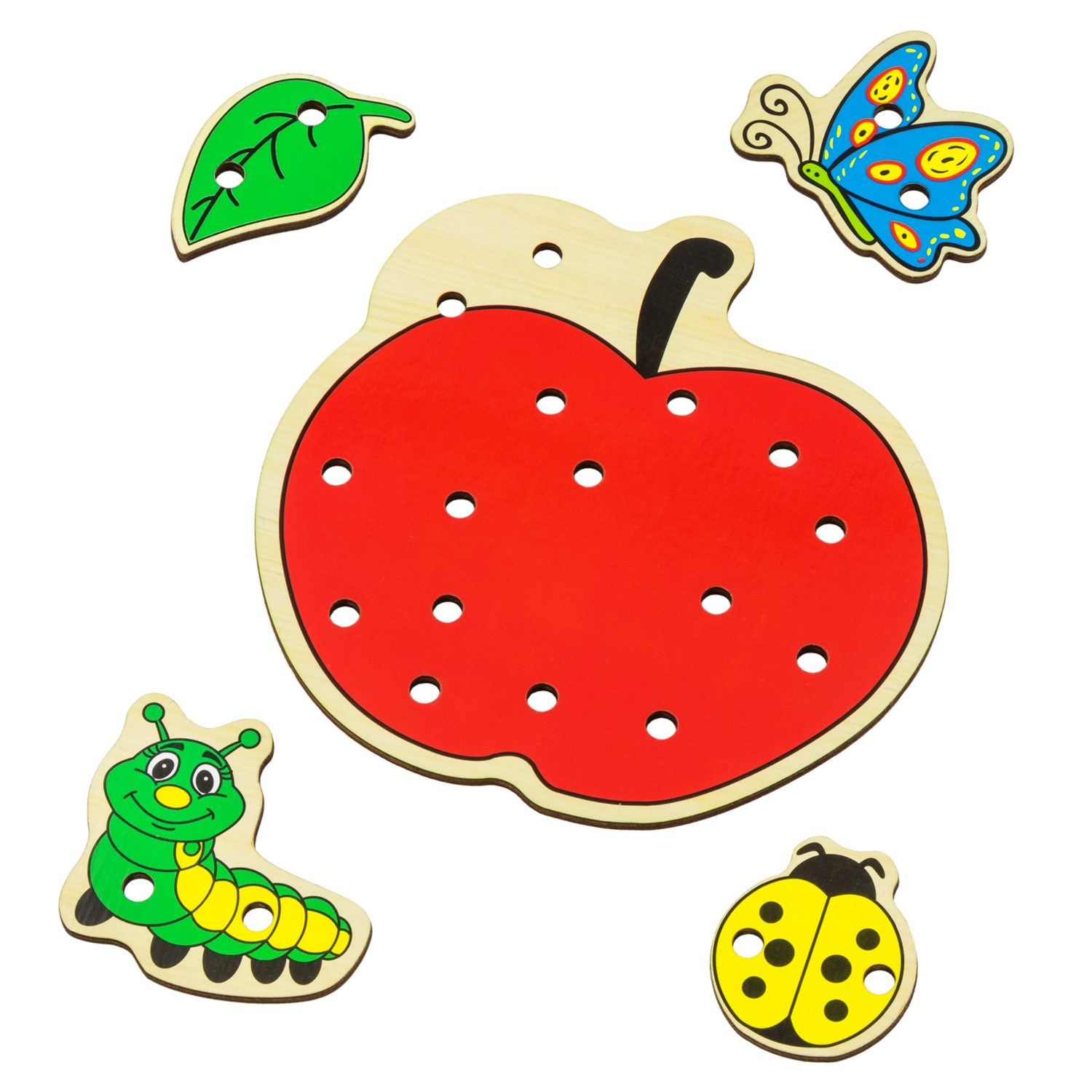 Игрушка Alatoys шнуровка Яблоко - фото 12
