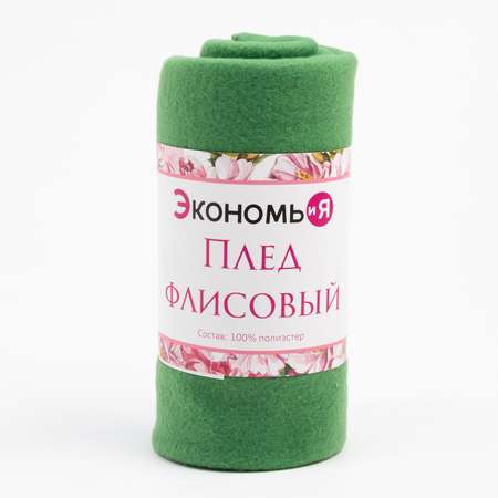 Плед Экономь и Я 75*100 см зеленый