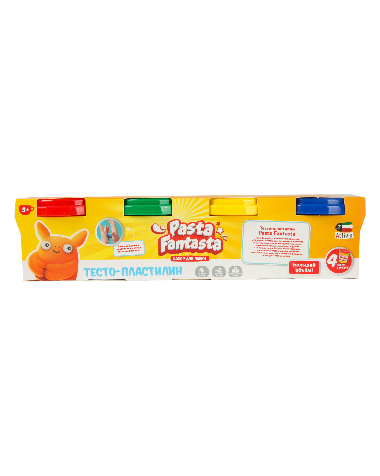 Тесто для лепки Attivio Классик 4 цв. - фото 1