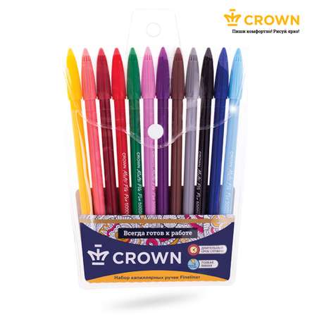 Ручка капиллярная CROWN 12 шт.