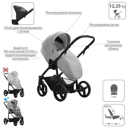 Коляска 2 в 1 Bebetto Explorer Air Pro