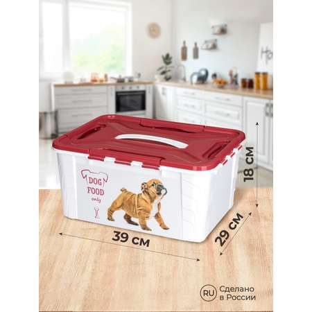 Контейнер для корма LUCKY PET с декором 39х29х18 см 15300 мл
