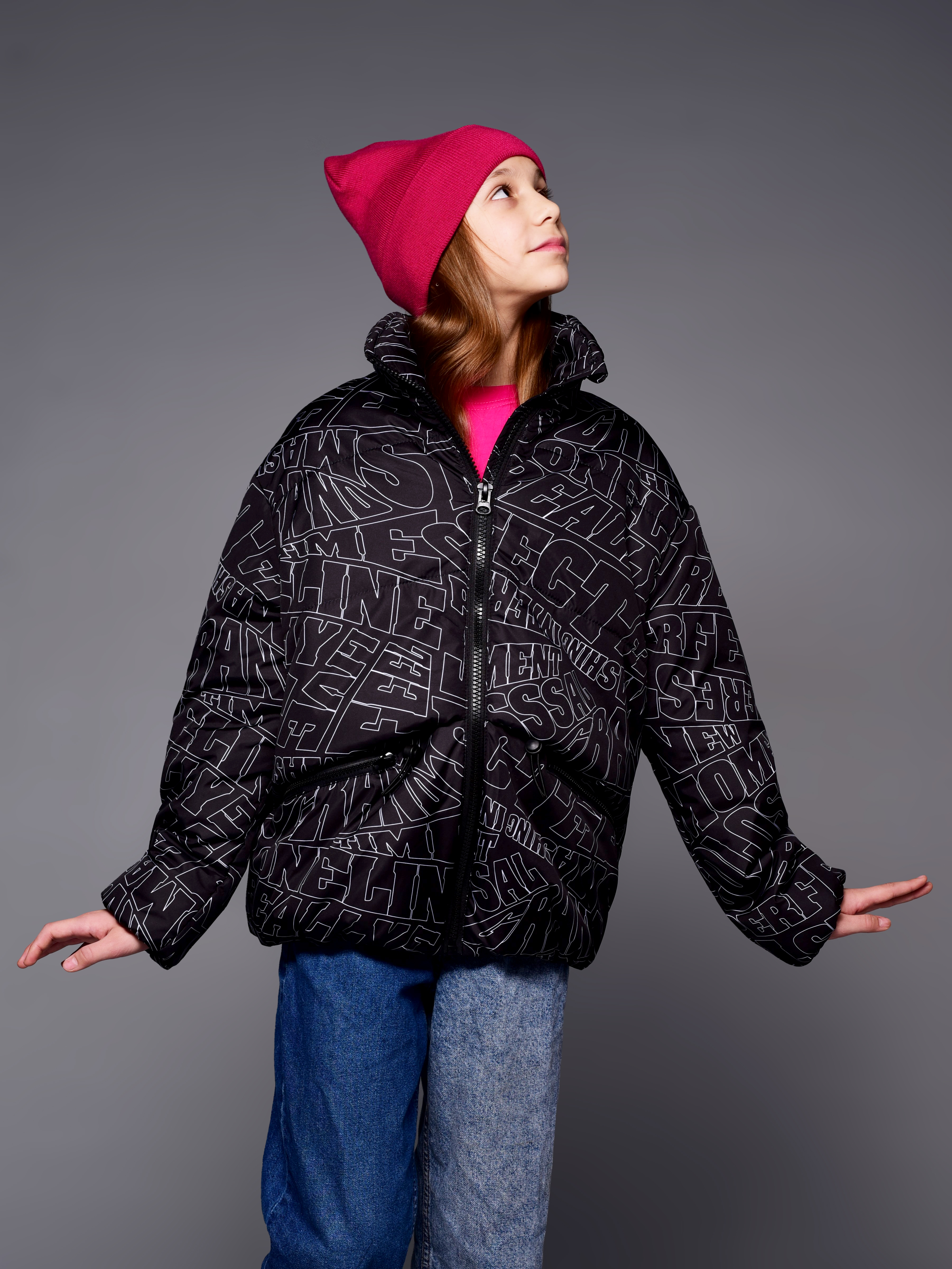 Куртка Аврора 1105-Д/принт-черный - фото 1