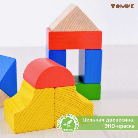 Конструктор Томик Цветной деревянный