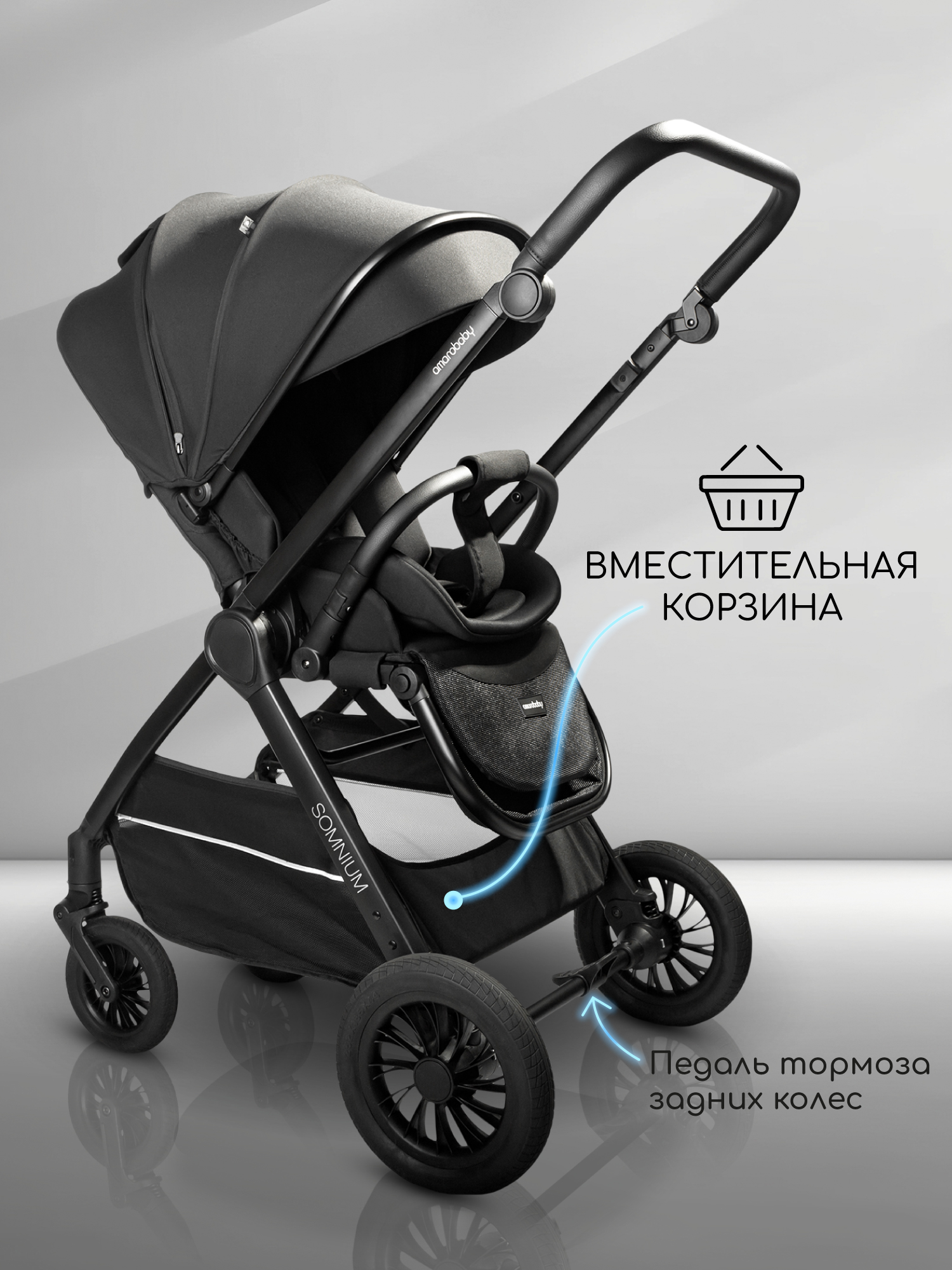 Коляска прогулочная Amarobaby Somnium - фото 13